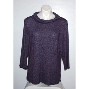 CHICO'S Women's Purple Rayon Blend Top Size 2 L